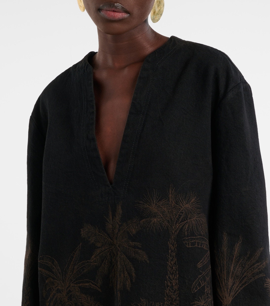 Jungle Toile De Jouy denim top | Alanui