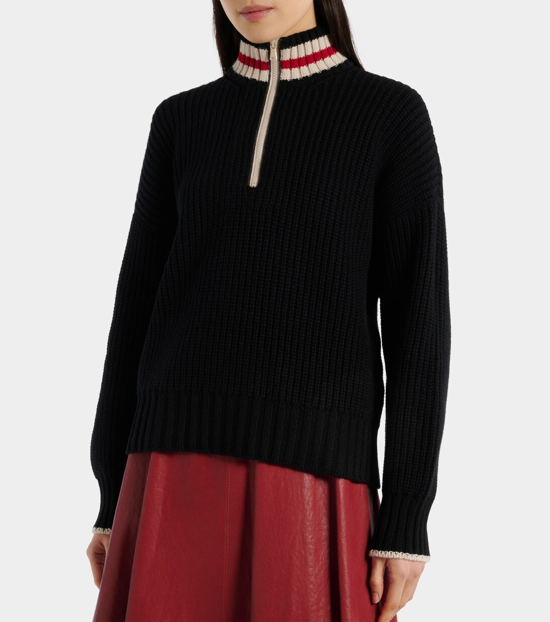 Jersey de lana con cremallera | Brunello Cucinelli