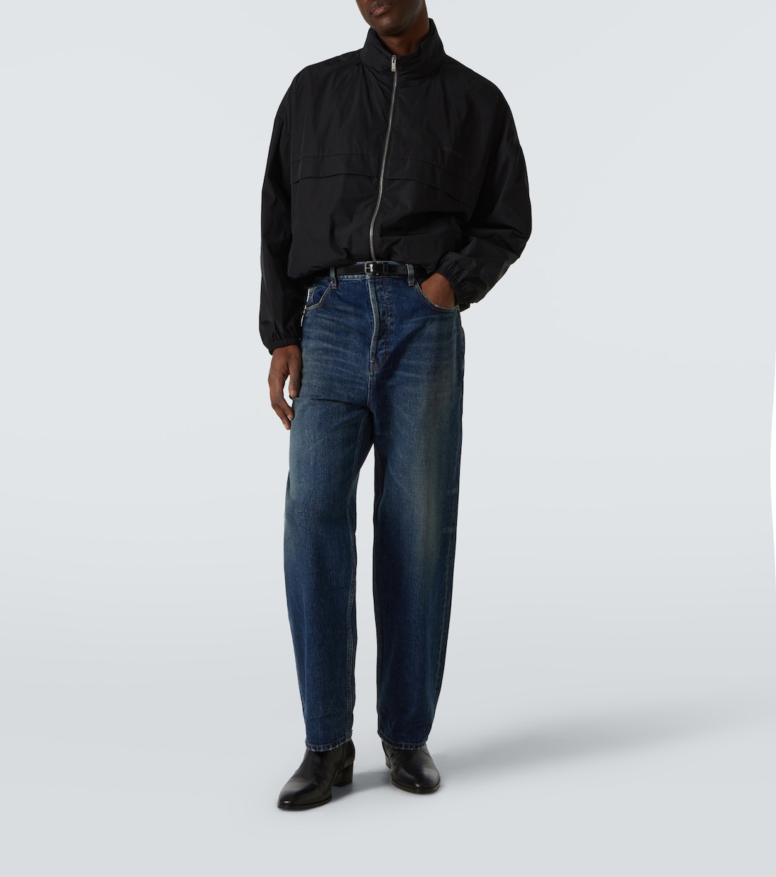Faded high-rise straight jeans | Saint Laurent