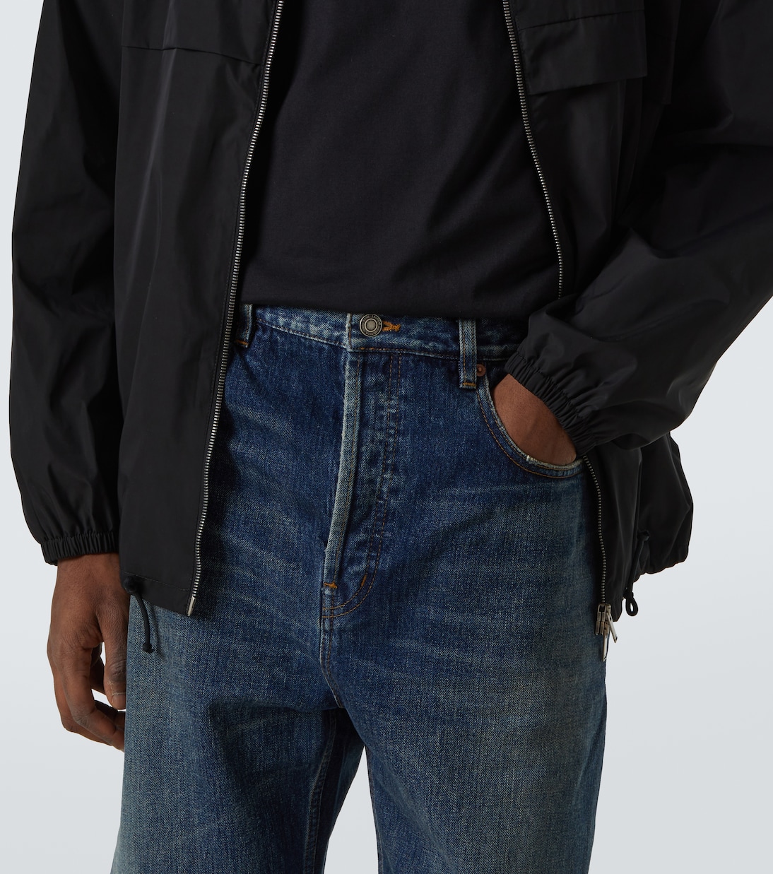 Faded high-rise straight jeans | Saint Laurent