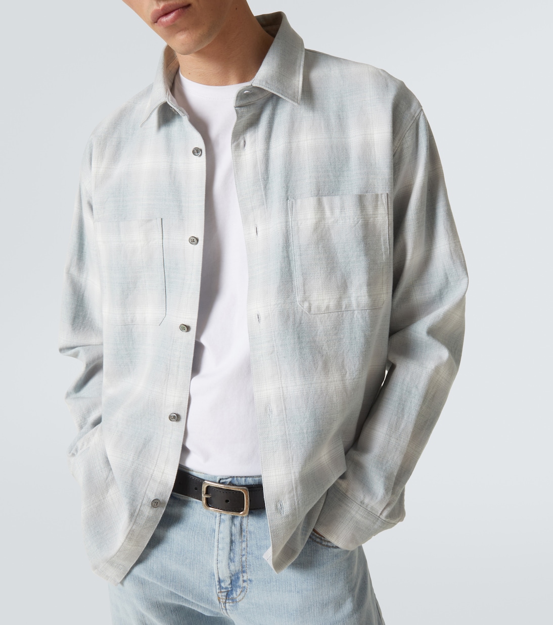 Checked cotton overshirt | Frame