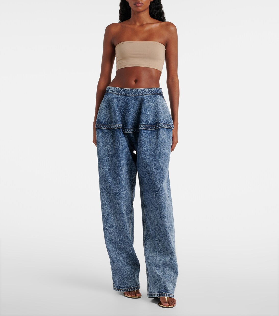 Sandales 90 en cuir métallisé | Alaïa