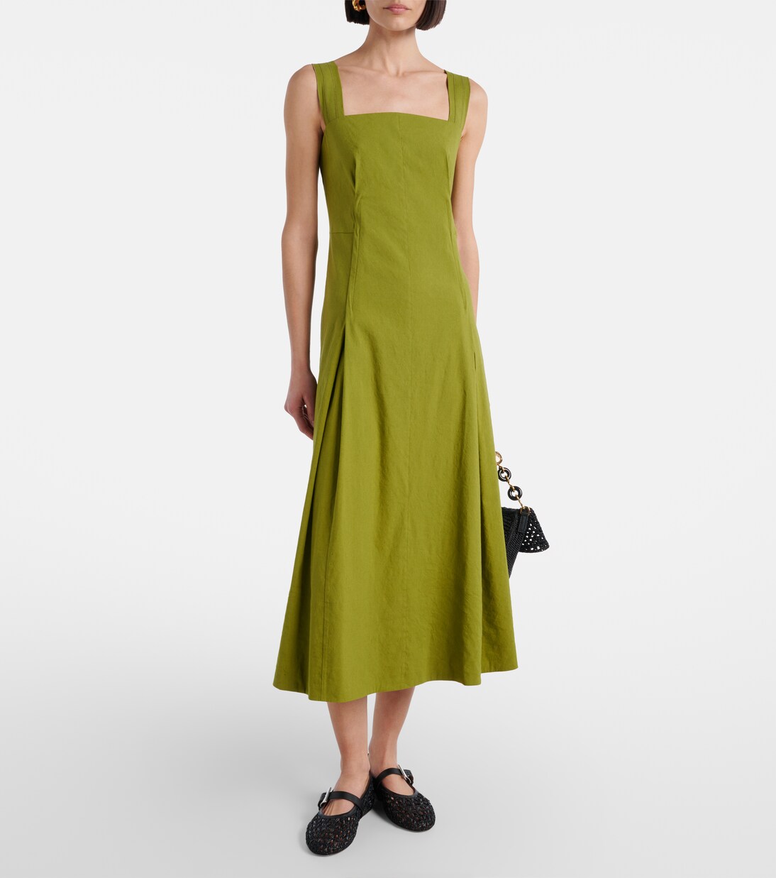 Robe midi en lin mélangé | Vince