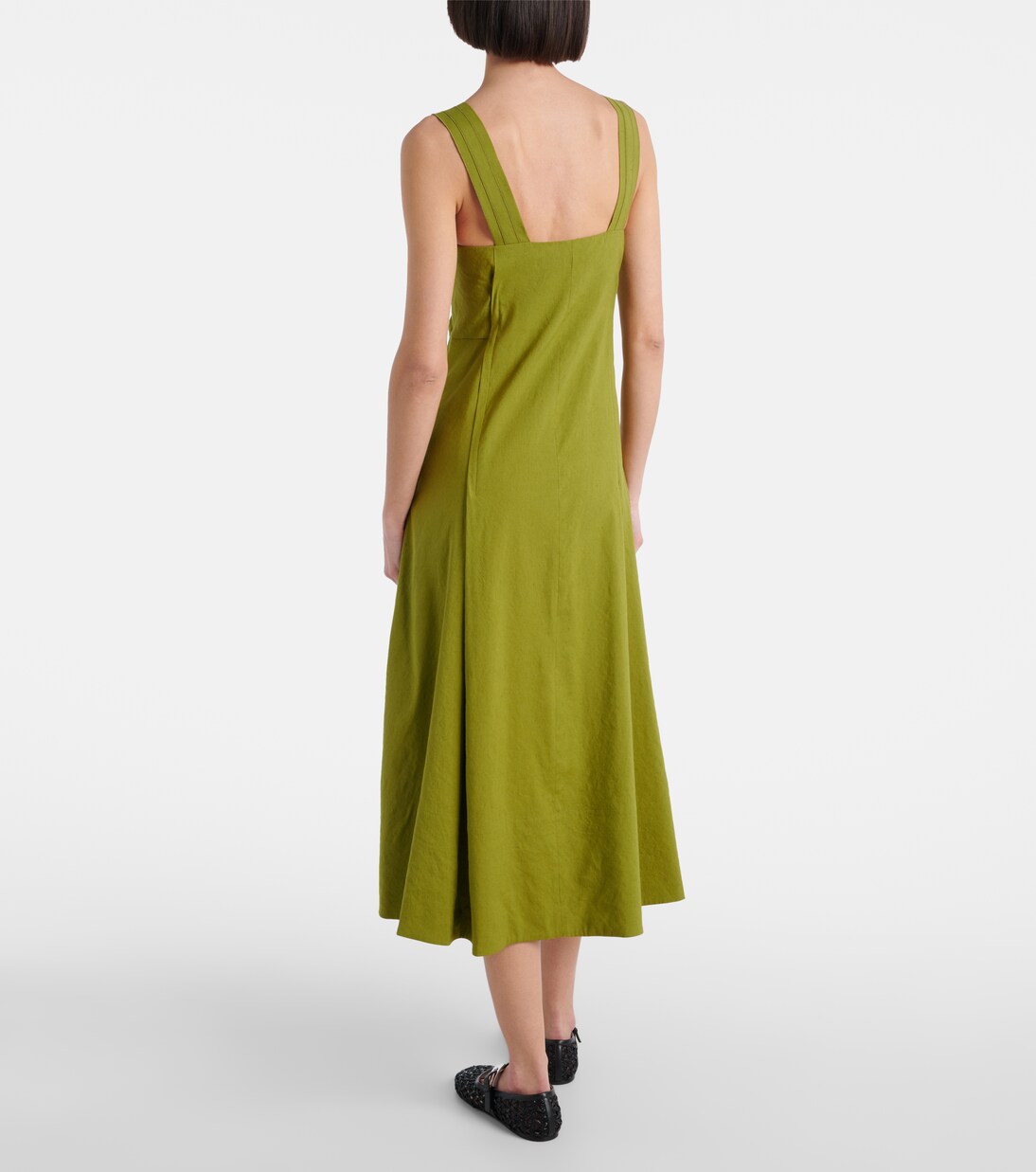 Robe midi en lin mélangé | Vince