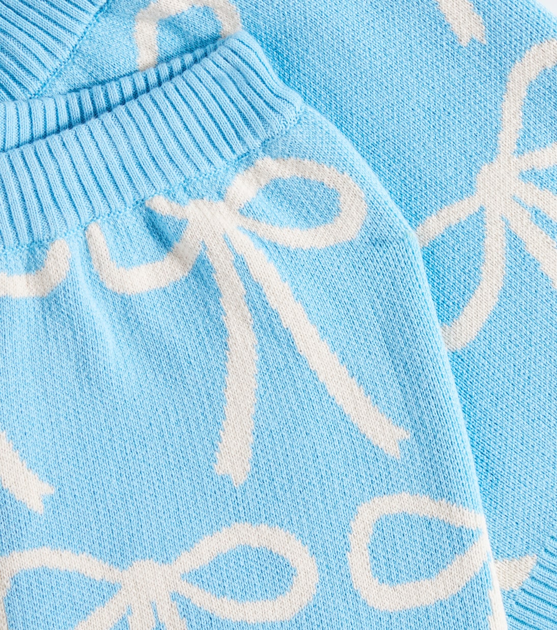 Bows knitted cotton shorts | Tinycottons