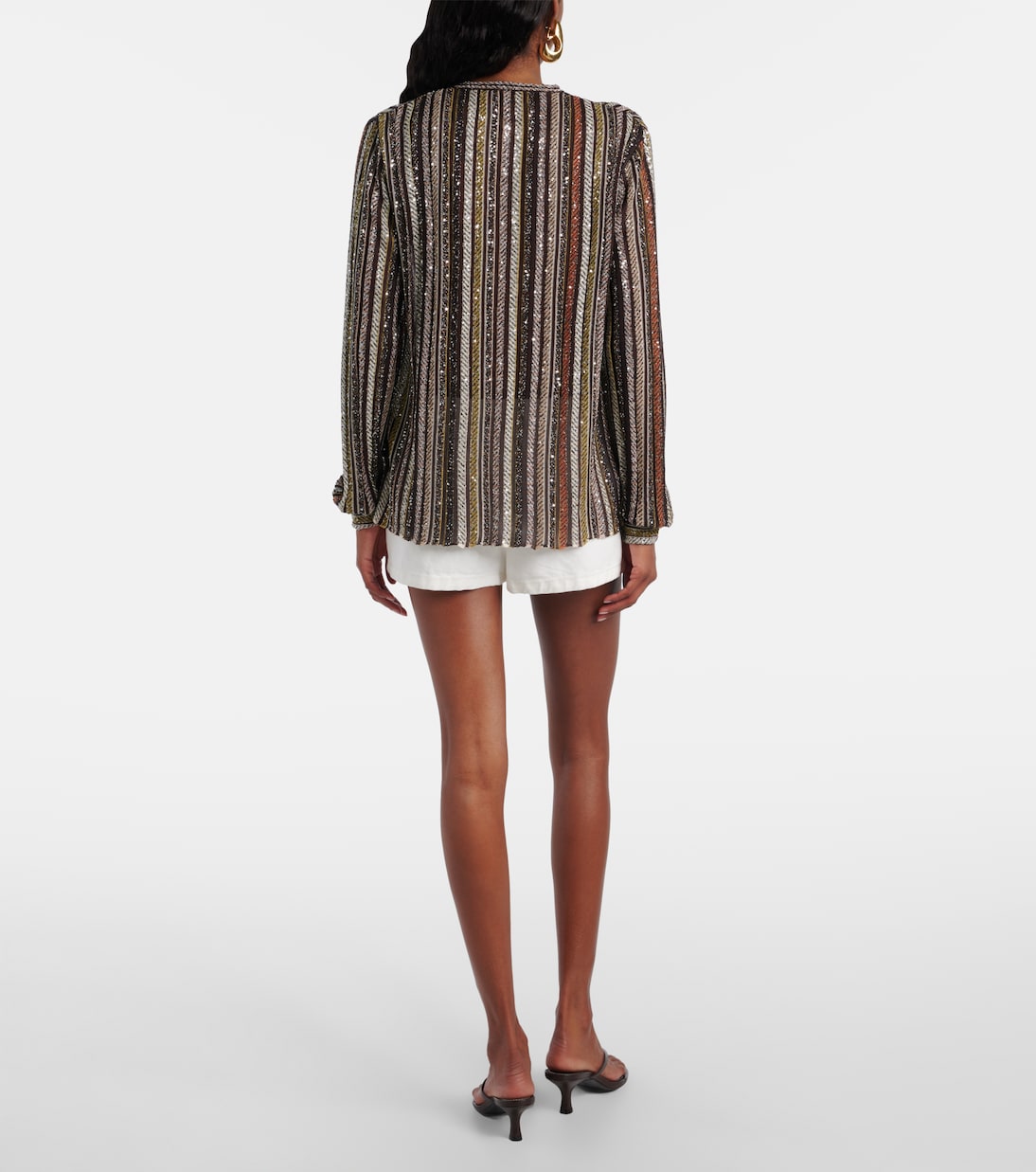 Henley-Top aus Strick mit Pailletten | Missoni