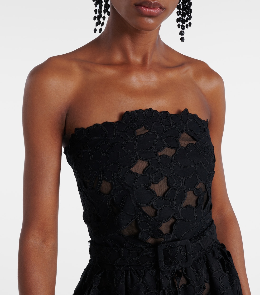 Abito bustier in pizzo | Oscar de la Renta
