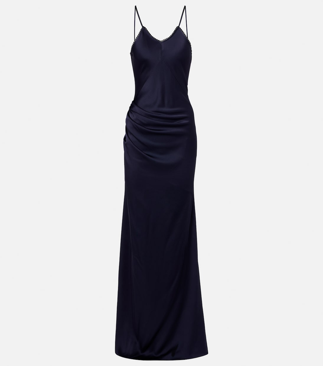 Maxikleid aus Satin mit Spitze | Victoria Beckham