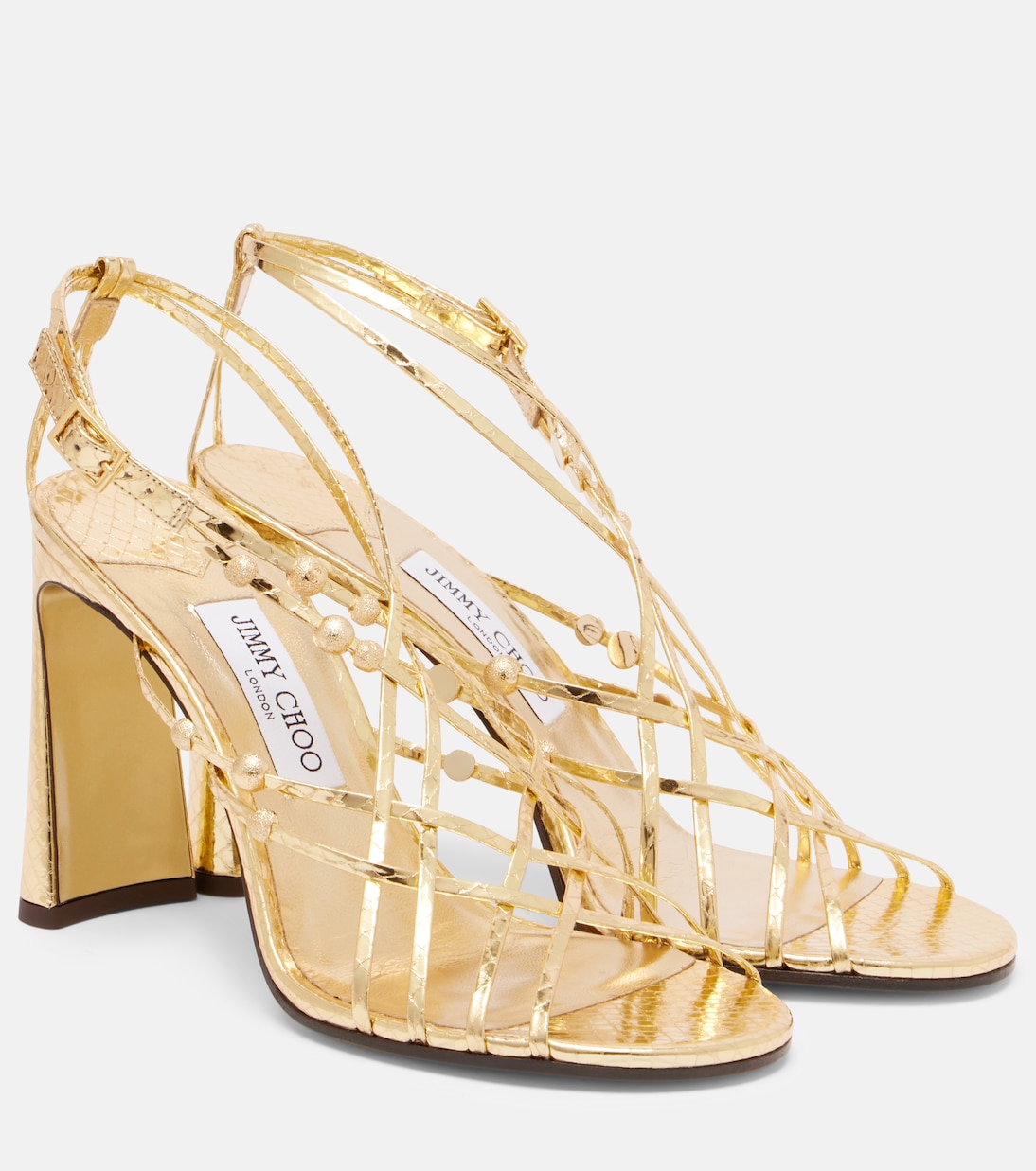 Sandalen Felice 95 aus Metallic-Leder | Jimmy Choo