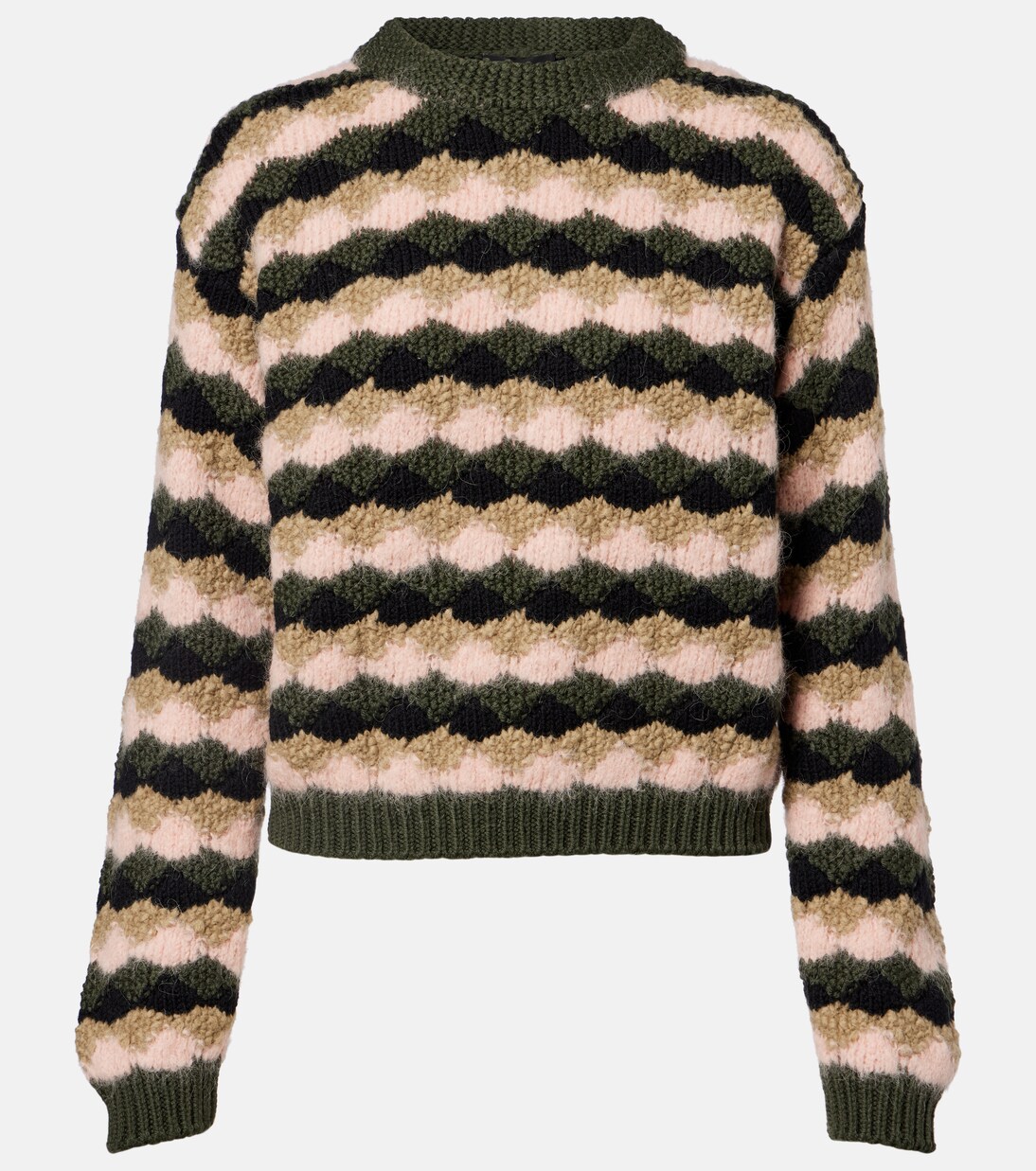 Striped wool and alpaca-blend sweater | Moncler Grenoble