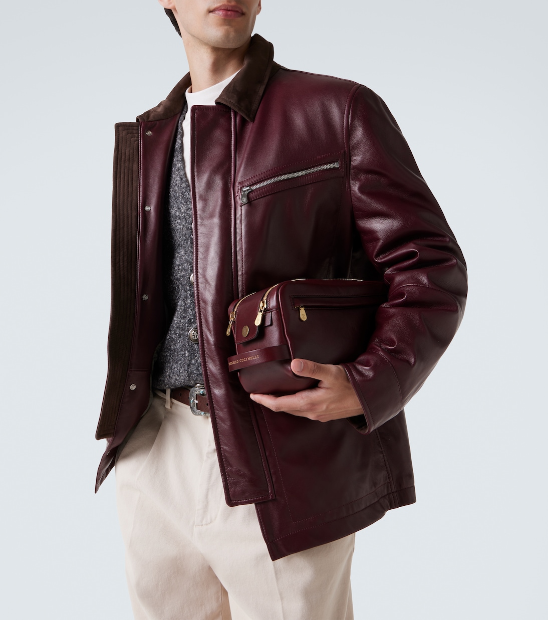 Kosmetiketui aus Leder | Brunello Cucinelli