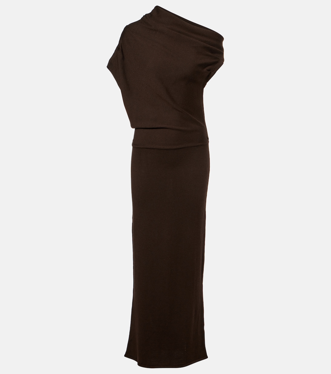 Robe longue Mabel asymétrique en laine | Staud