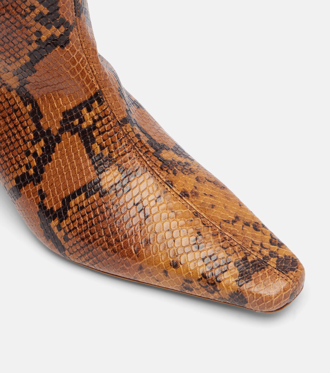 Wally snake-effect leather knee-high boots | Staud