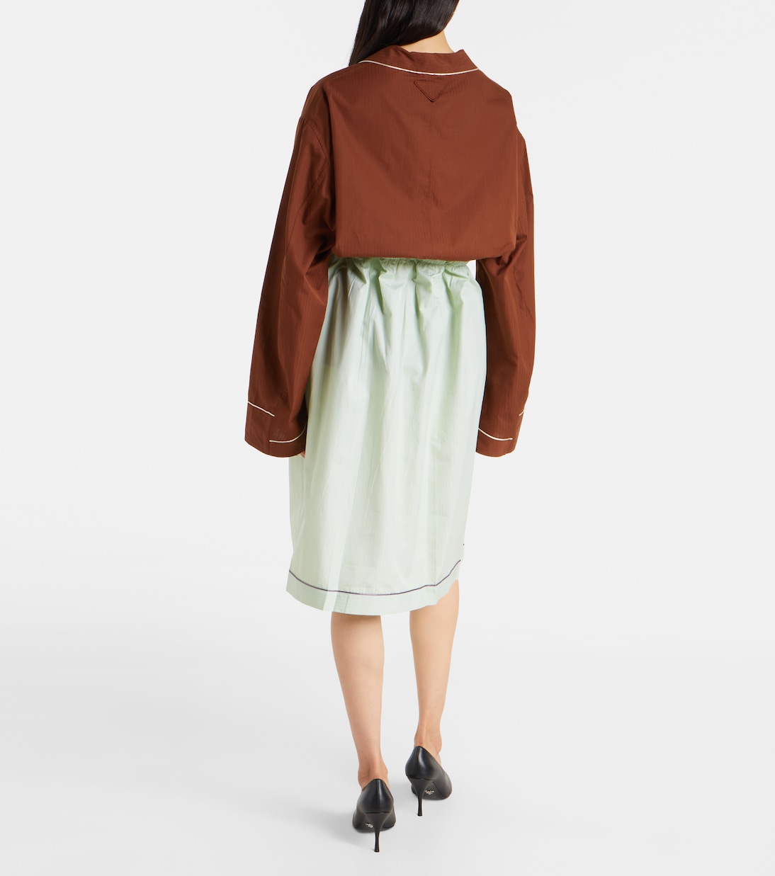 棉质中长半身裙 | Prada