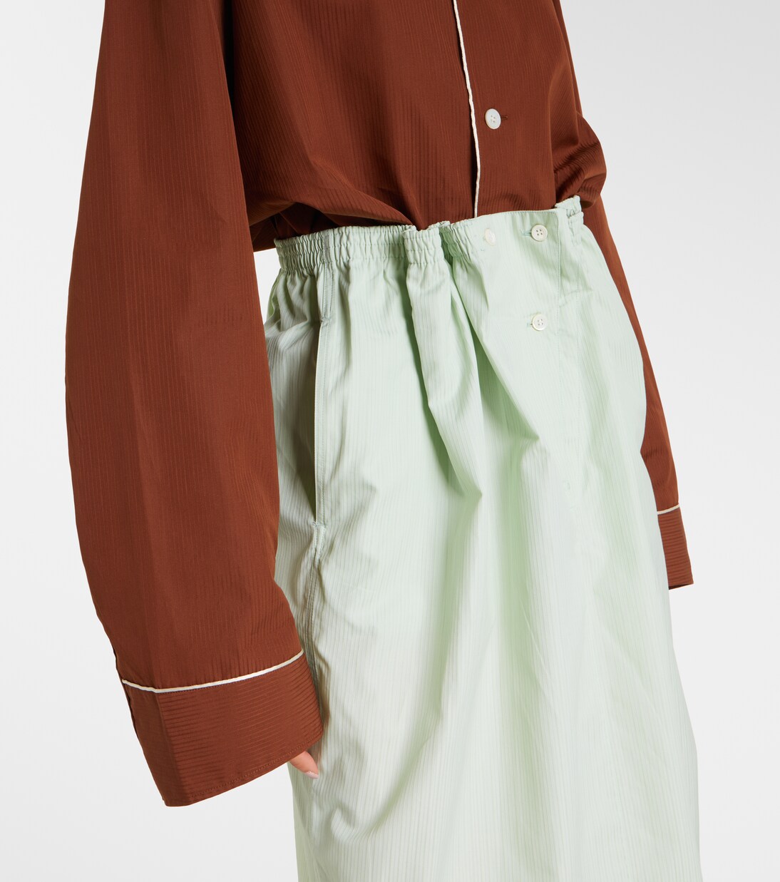 棉质中长半身裙 | Prada