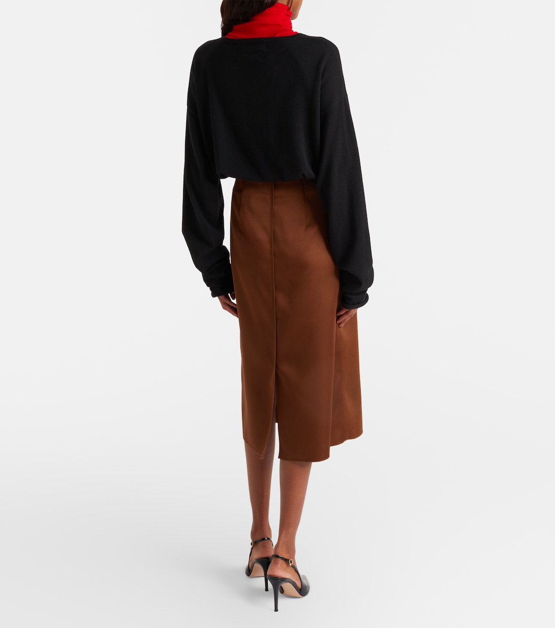 Shiny Statement high-rise duchesse pencil skirt | Dorothee Schumacher
