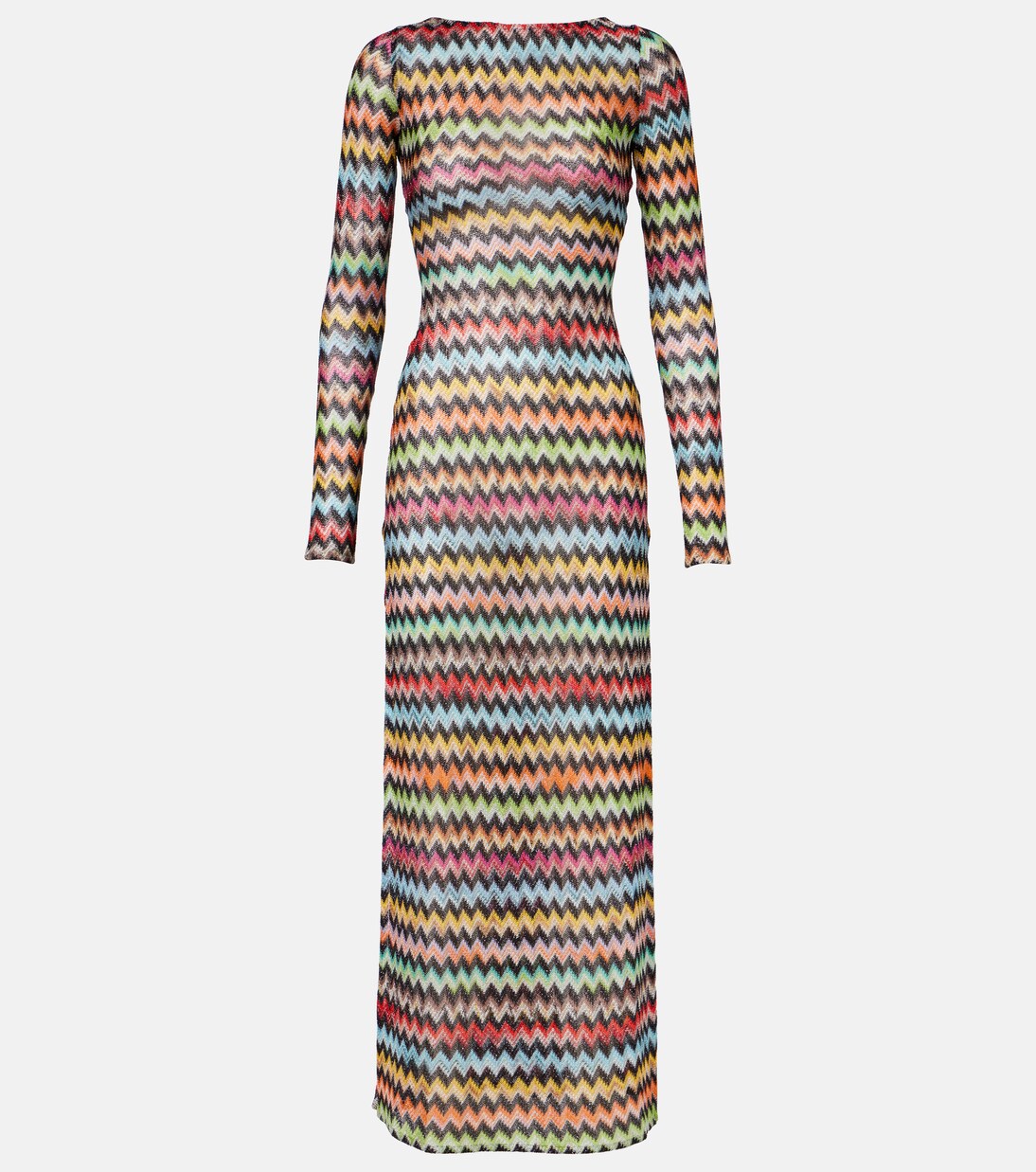 Maxikleid Zigzag aus Häkelstrick | Missoni