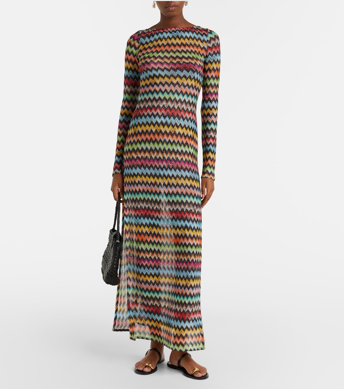 Maxikleid Zigzag aus Häkelstrick | Missoni