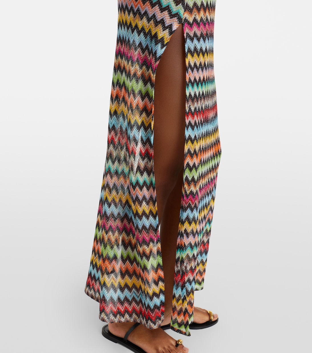 Maxikleid Zigzag aus Häkelstrick | Missoni