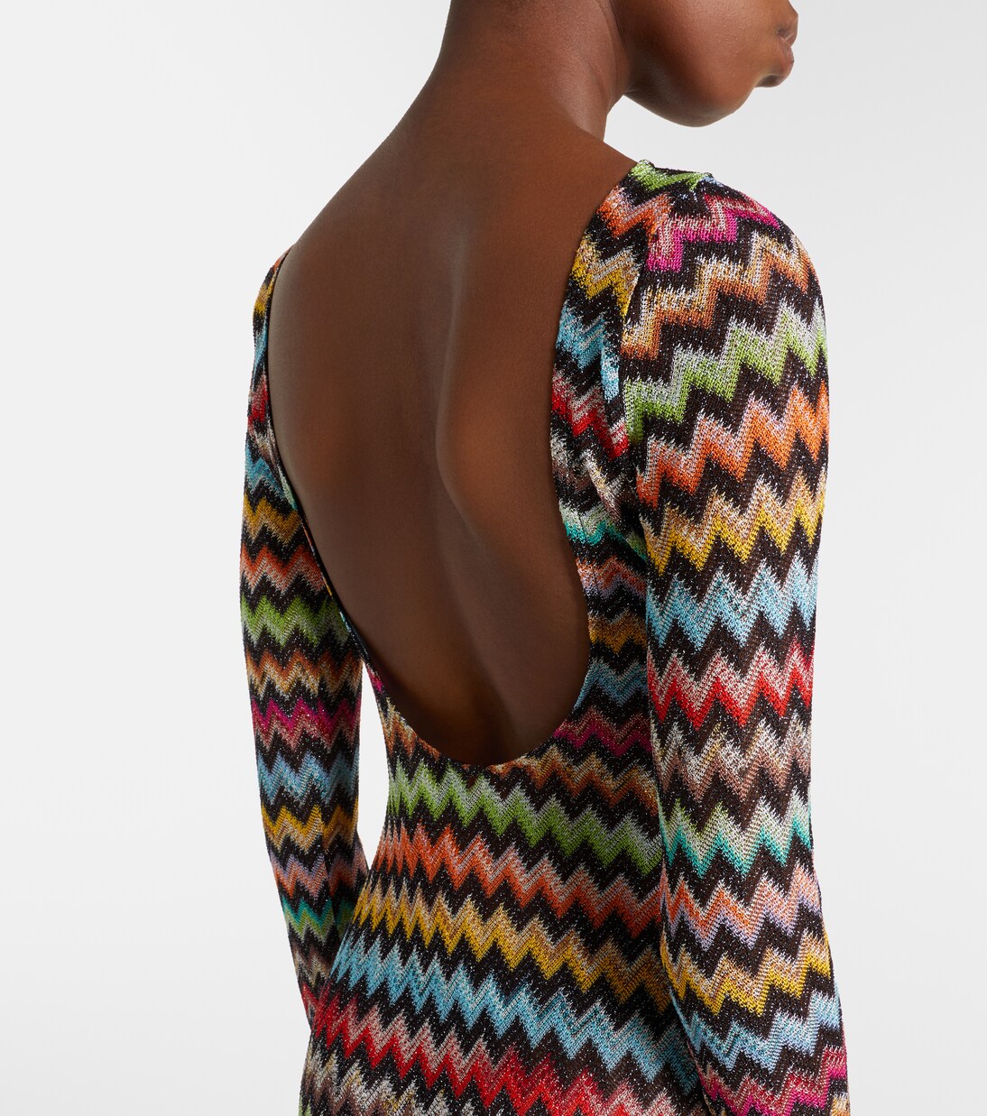 Maxikleid Zigzag aus Häkelstrick | Missoni