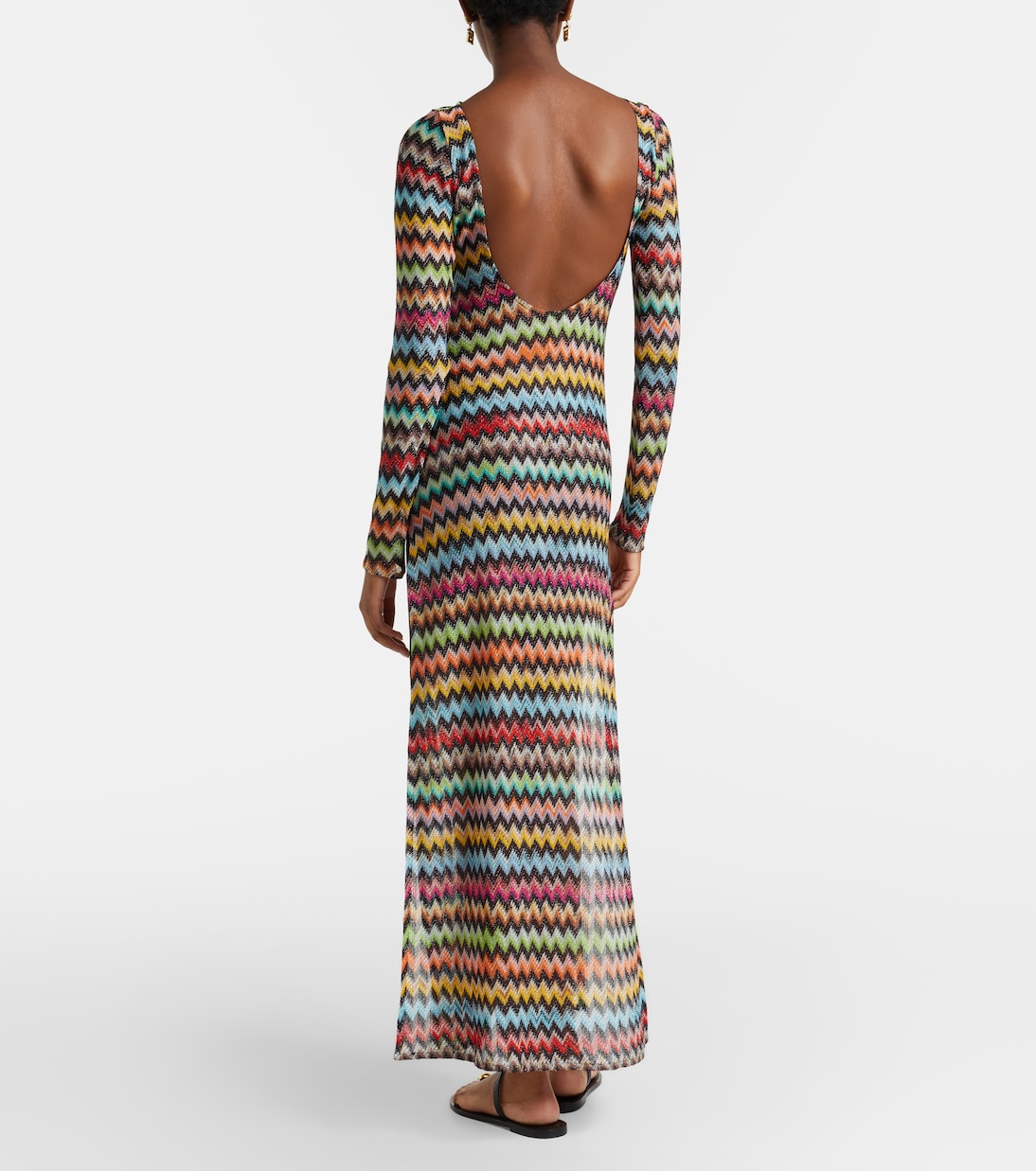 Maxikleid Zigzag aus Häkelstrick | Missoni