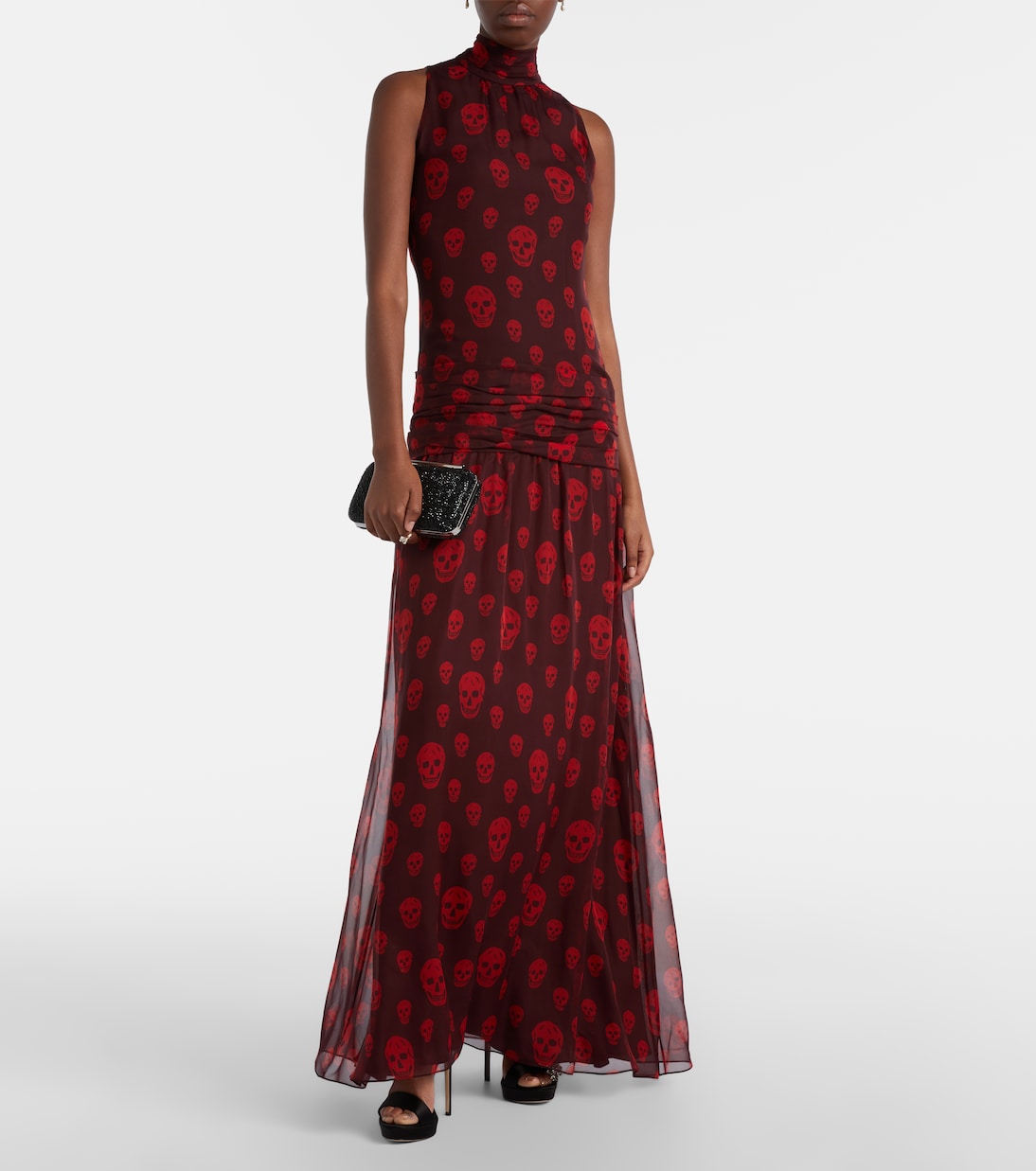 T-Bar crystal-embellished clutch | McQueen