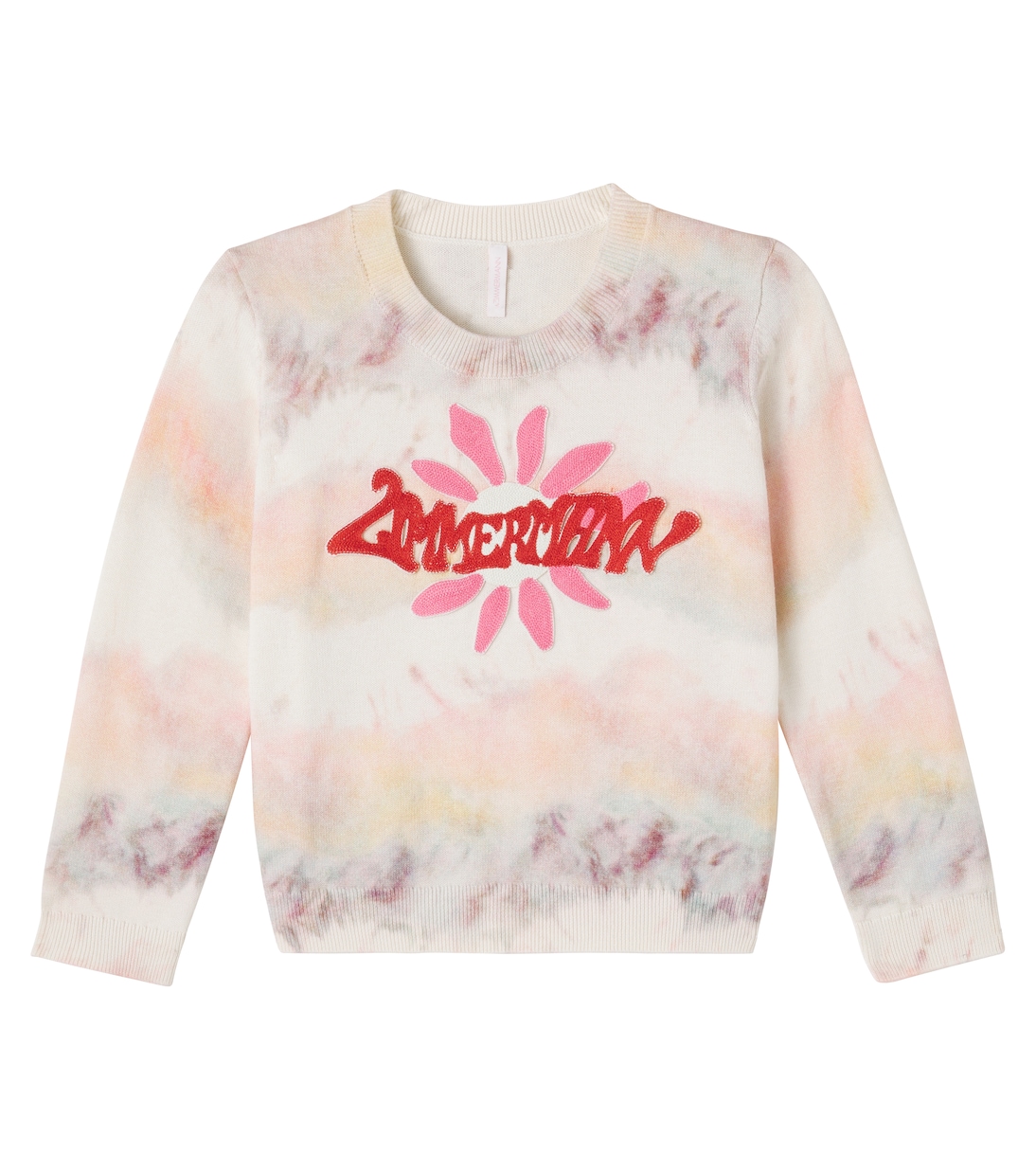Sudadera de algodón tie-dye bordada | Zimmermann Kids