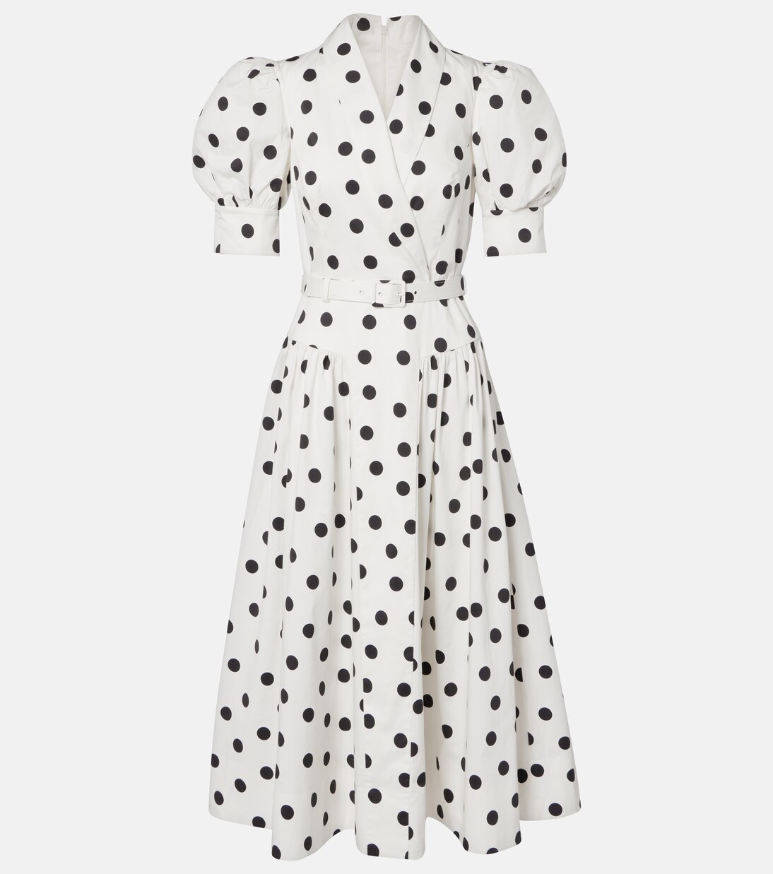 Maisie polka-dot cotton-blend midi dress | Rebecca Vallance
