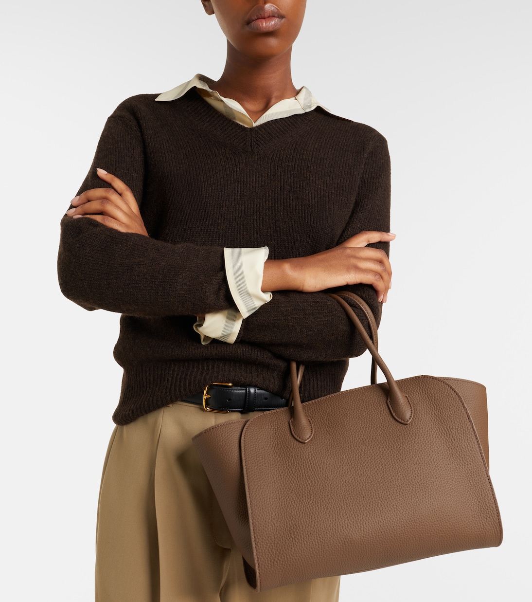 Marlo 12 leather tote bag | The Row