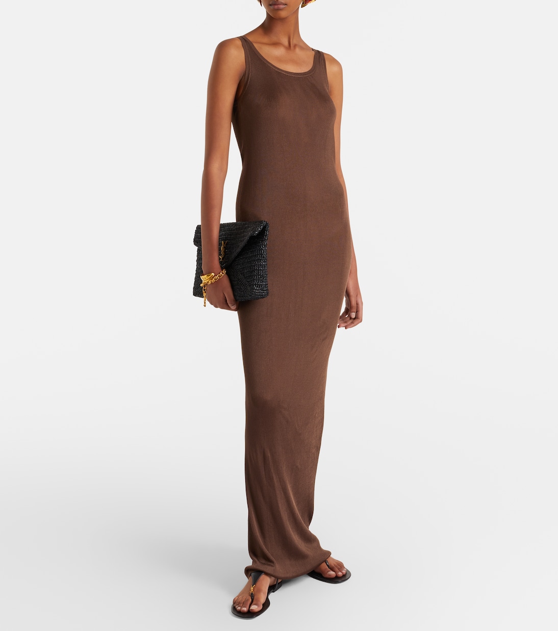 Cassandre leather thong sandals | Saint Laurent