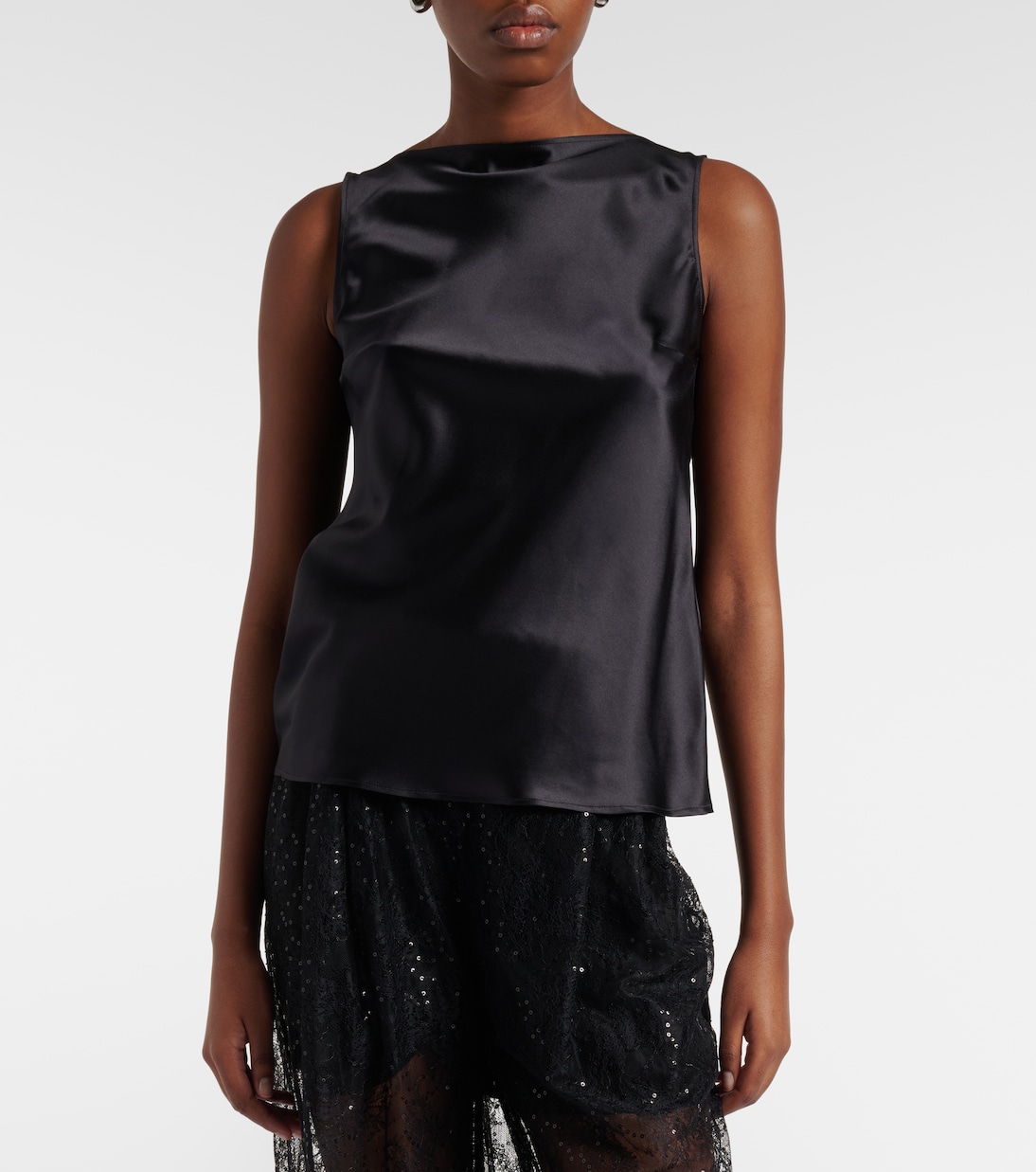 Silk-blend satin top | Nina Ricci