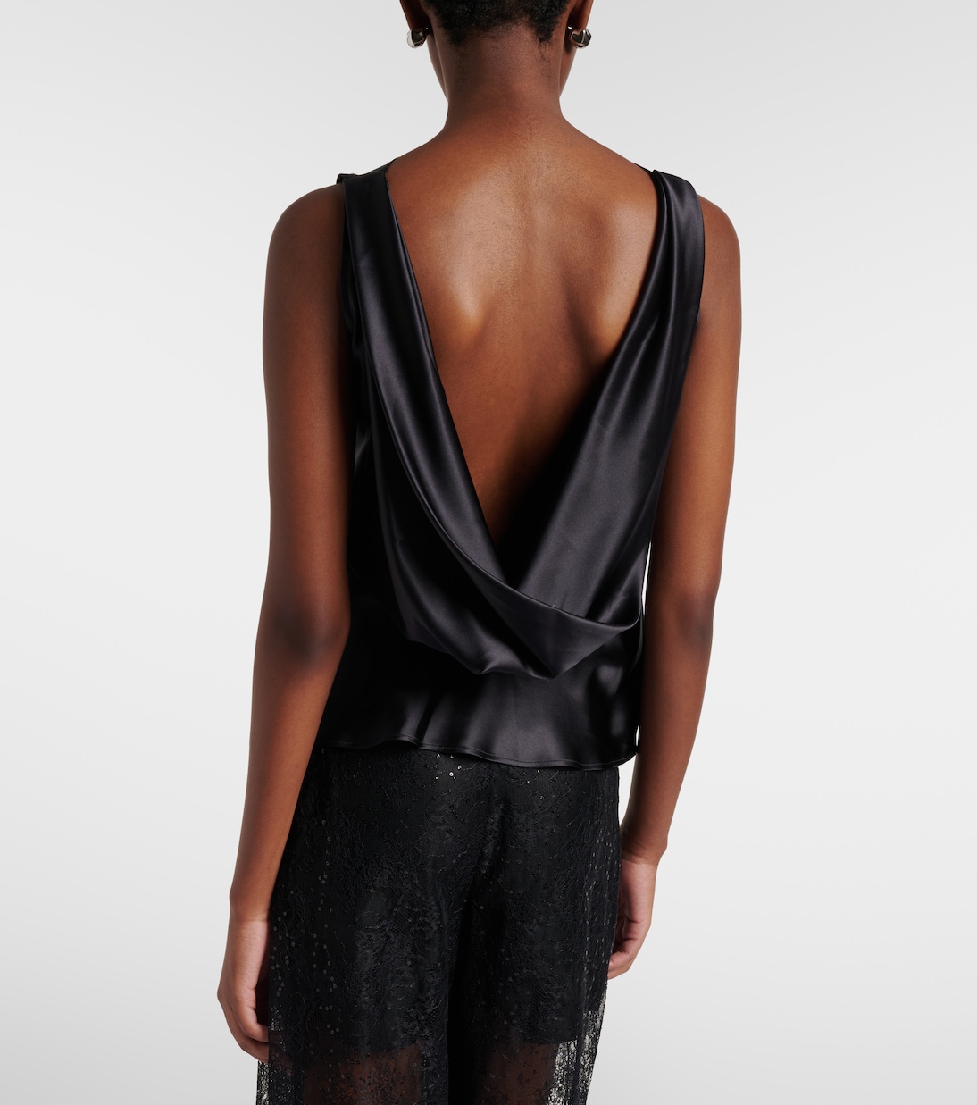 Silk-blend satin top | Nina Ricci