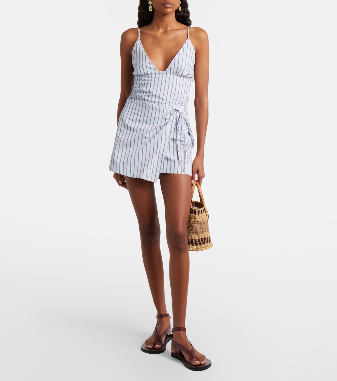 Lista pinstripe cotton-blend top | SIR