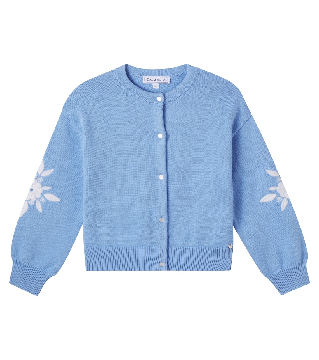 Cardigan brodé en coton à fleurs | Tartine et Chocolat