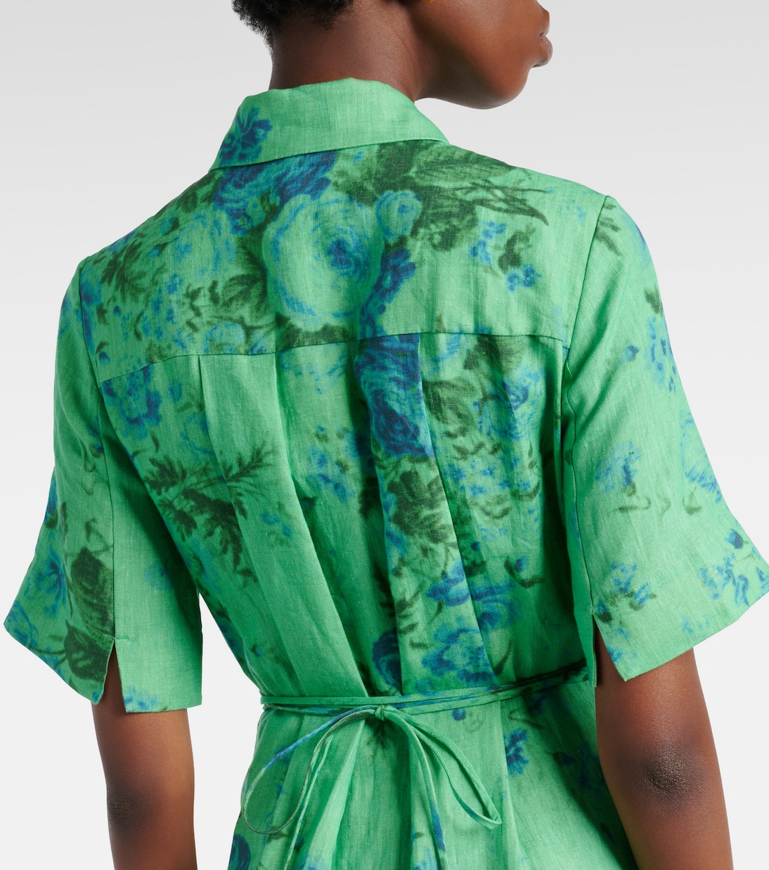 Floral linen shirt dress | Erdem