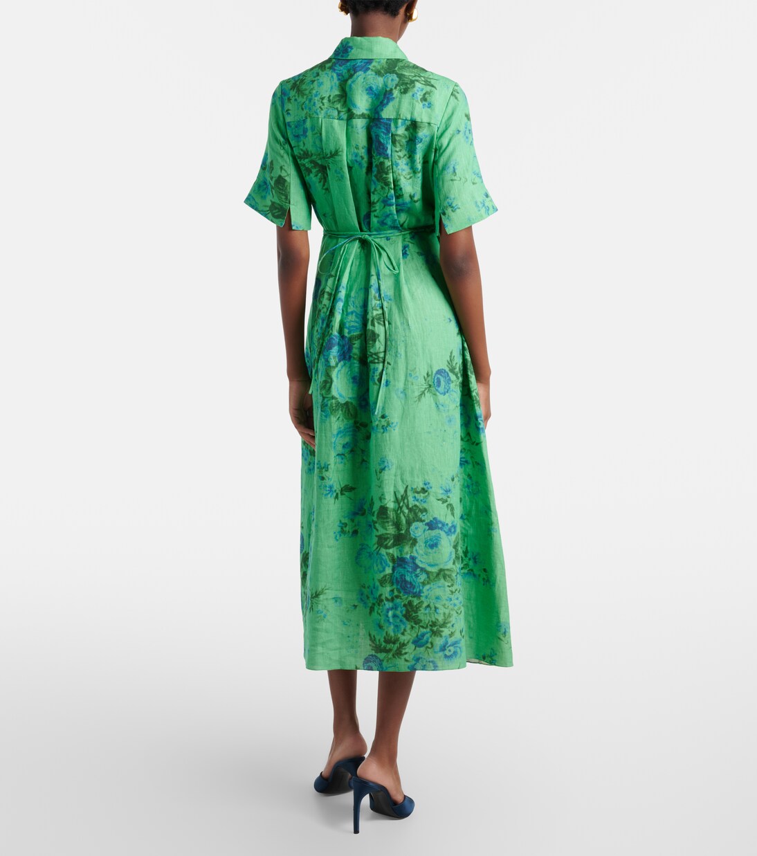 Floral linen shirt dress | Erdem