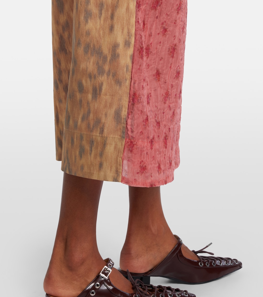 Printed organza wrap skirt | Ganni