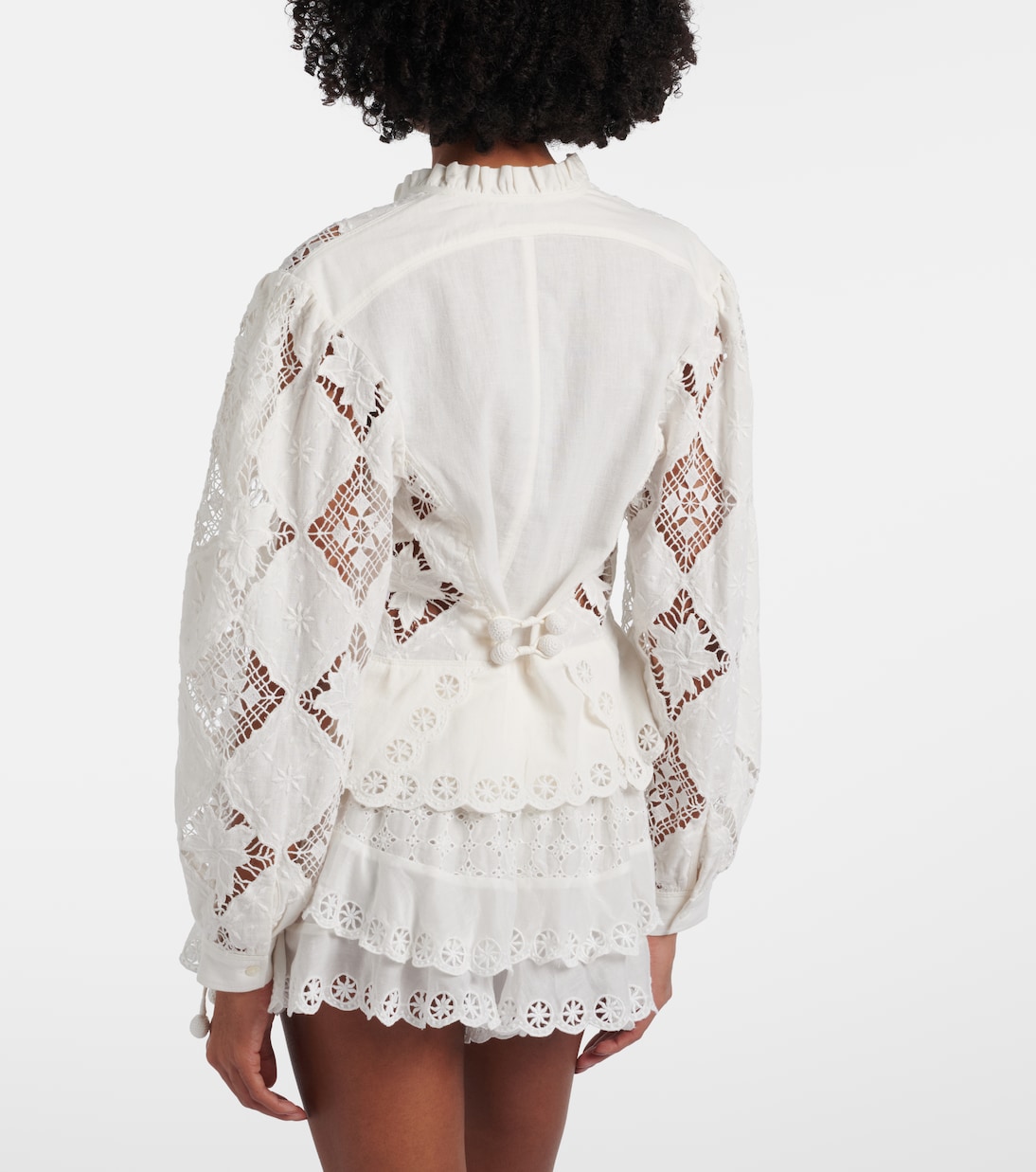 Nina broderie anglaise cotton and linen blouse | Isabel Marant