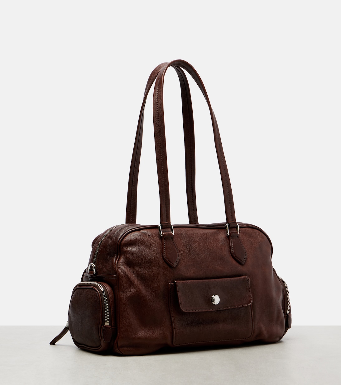 Large leather shoulder bag | Prada