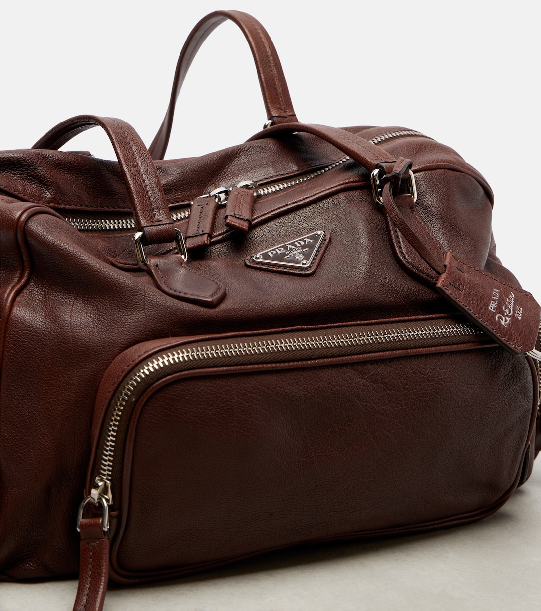 Large leather shoulder bag | Prada