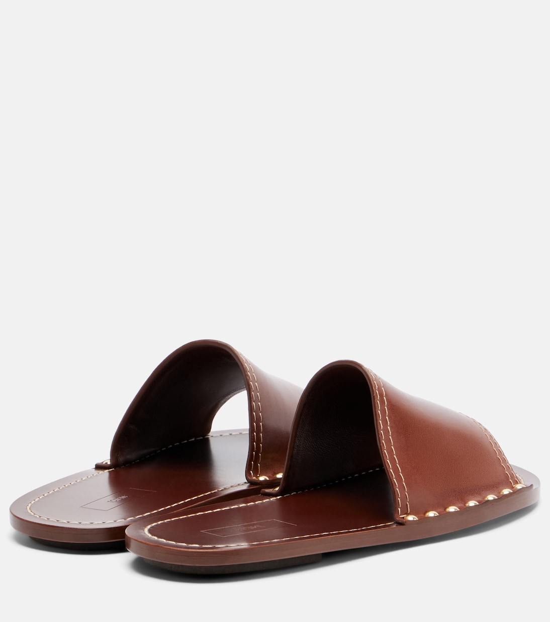 Studded leather slides | Toteme