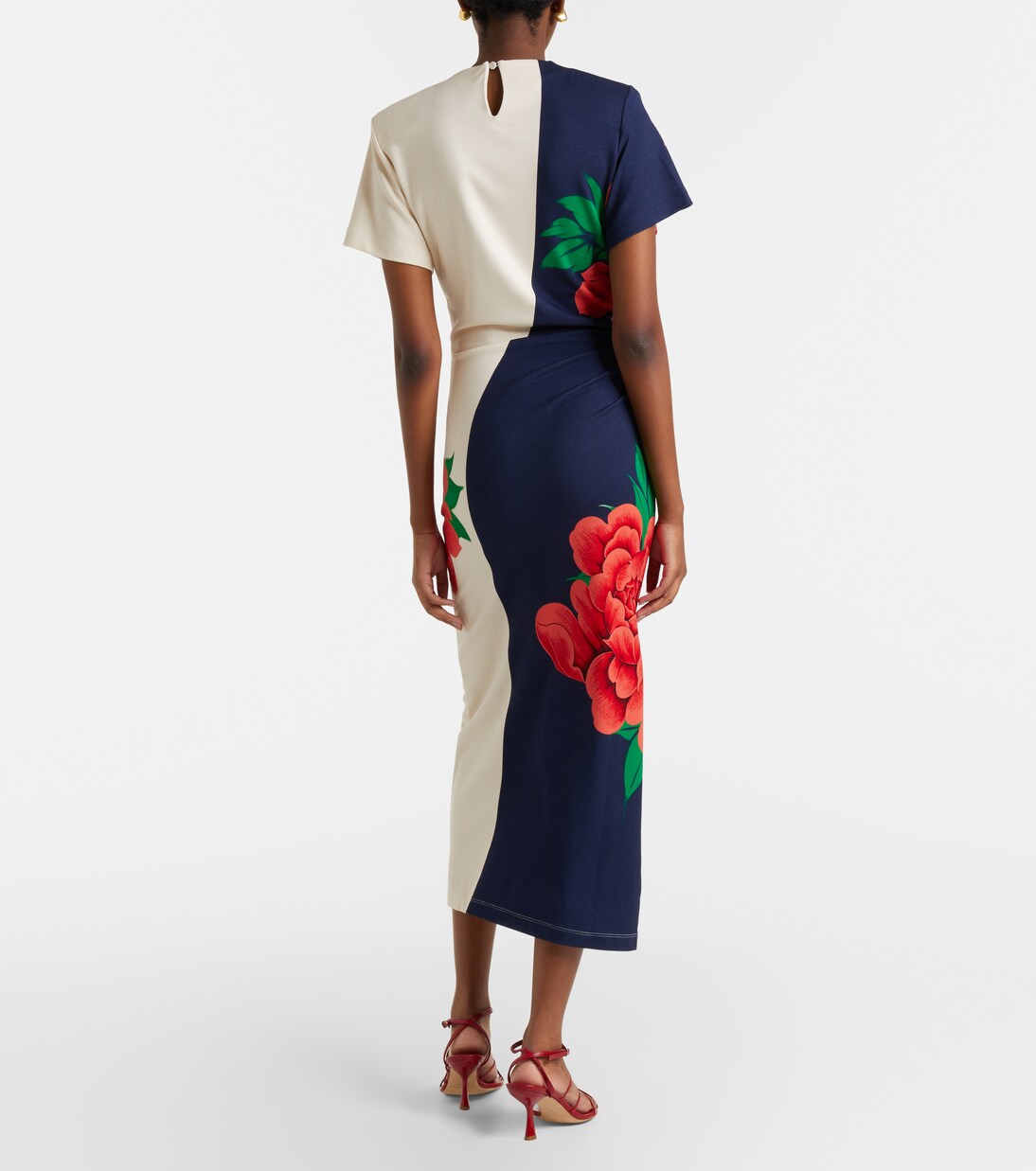 Lela floral jersey maxi dress | La DoubleJ