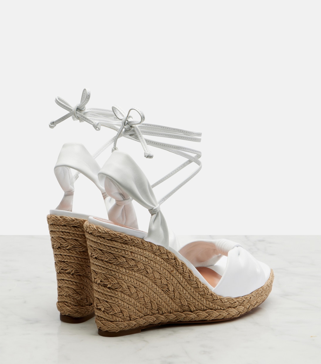 Espadrilles compensées Carina en cuir | Aquazzura