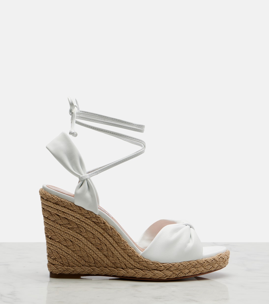 Espadrilles compensées Carina en cuir | Aquazzura