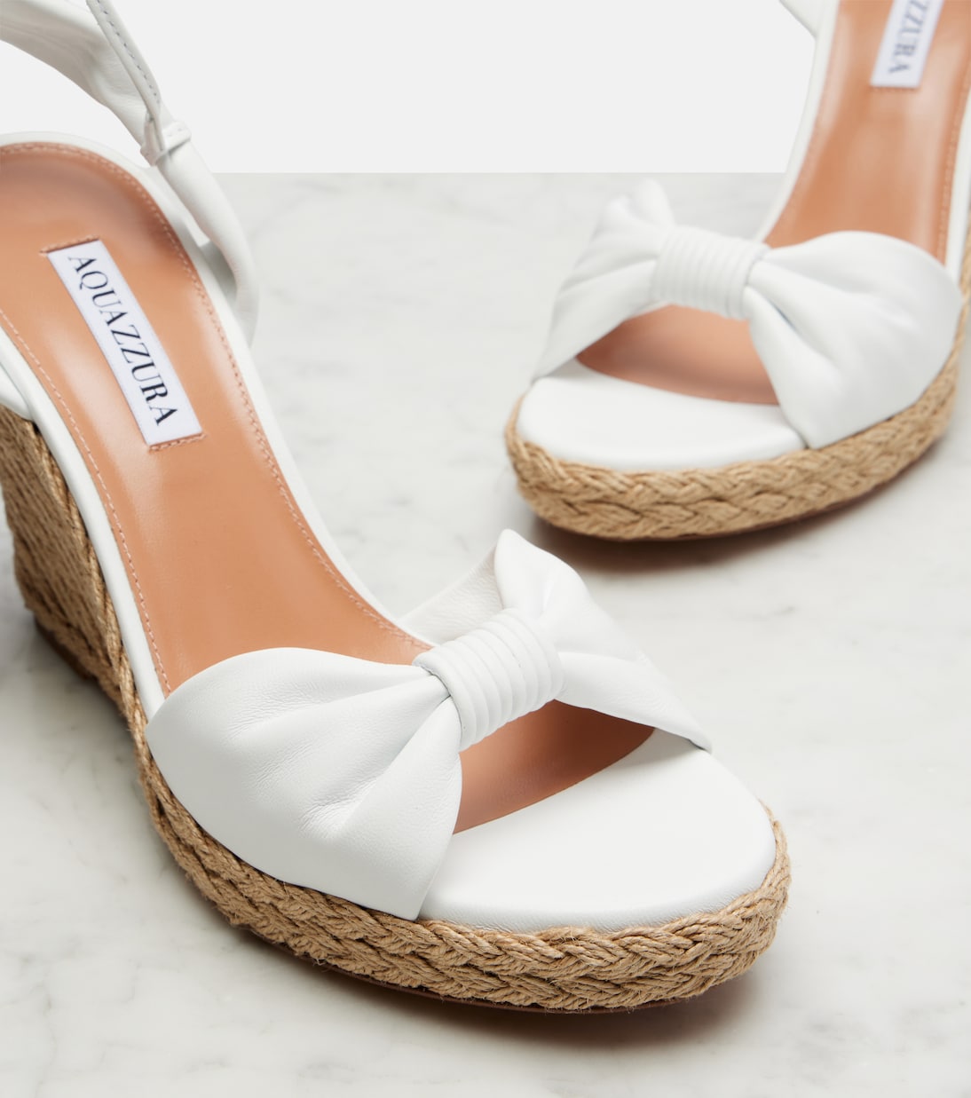 Espadrilles compensées Carina en cuir | Aquazzura