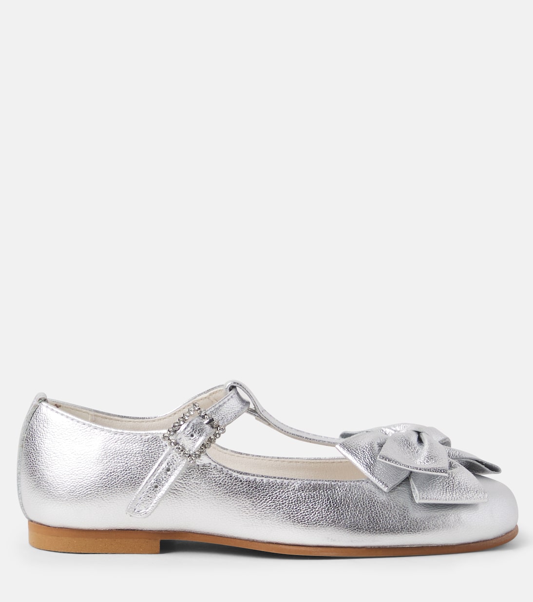Tessa metallic leather ballet flats | La Coqueta