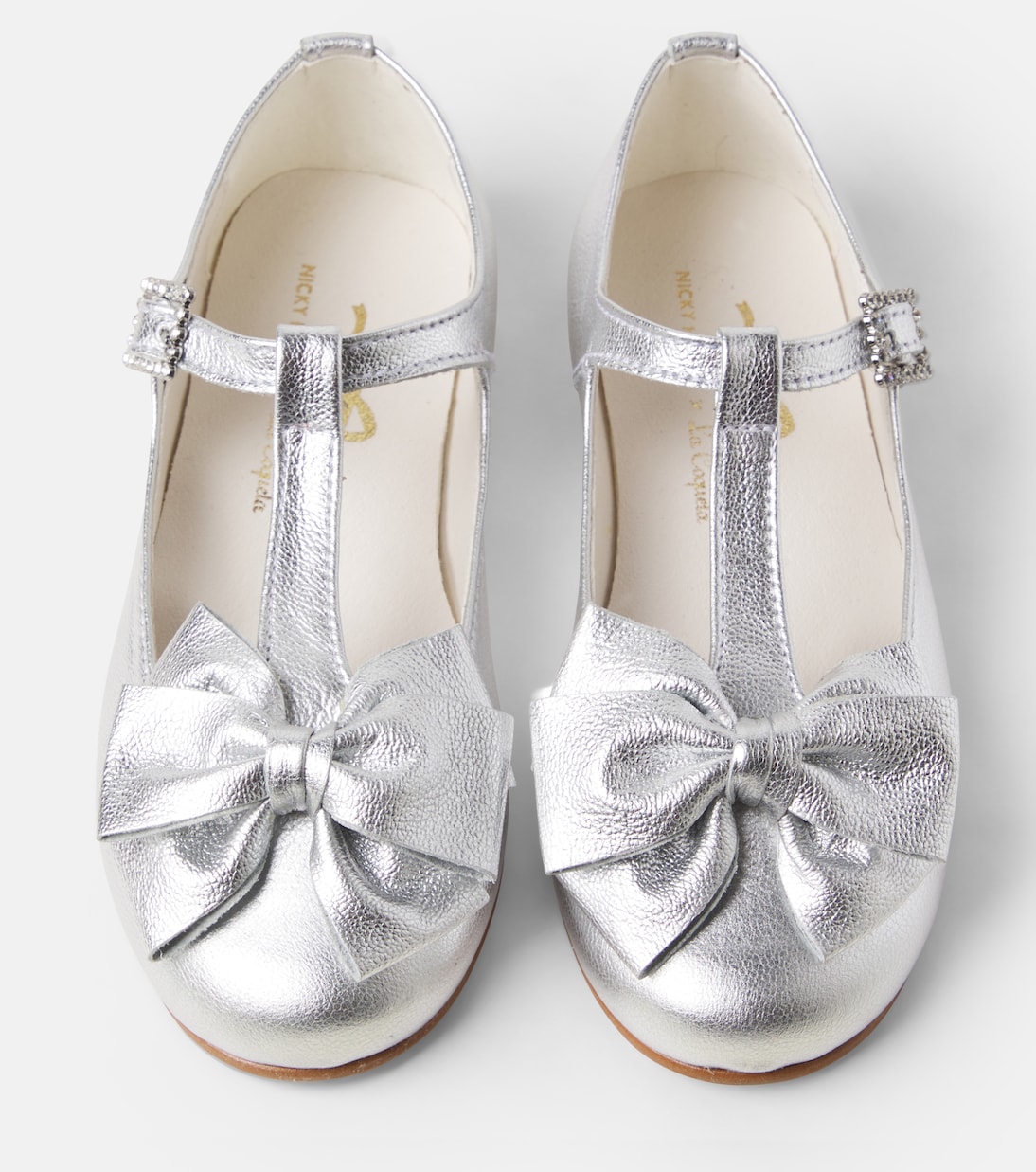 Tessa metallic leather ballet flats | La Coqueta