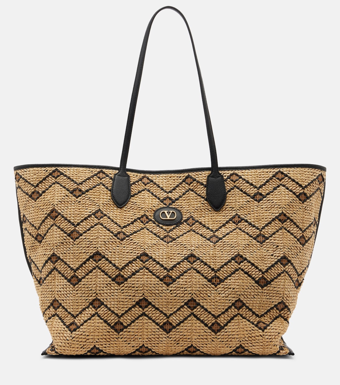 VLogo Large raffia tote bag | Valentino Garavani