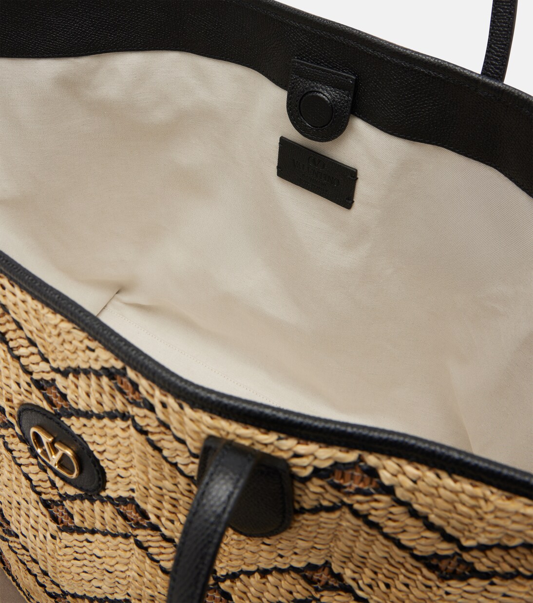 VLogo Large raffia tote bag | Valentino Garavani