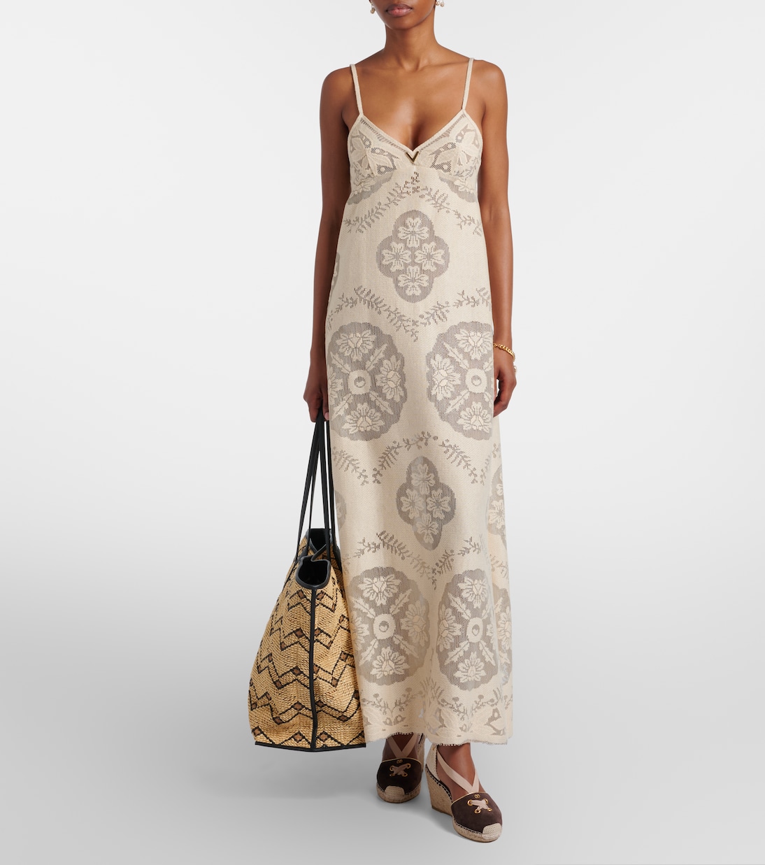 VLogo Large raffia tote bag | Valentino Garavani